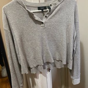 Theory long sleeve cropped thermal
